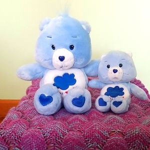 Grumpy Bear - Care Bears - 2002 stuffed collectible dolls - set of 2